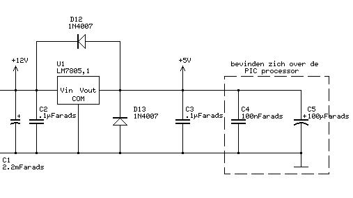 Alarm system circuit: the power supply