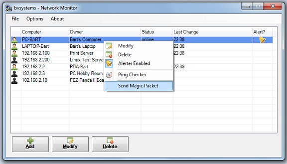 Screenshot of Network Monitor