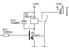 Alarm system circuit: the sirene activation