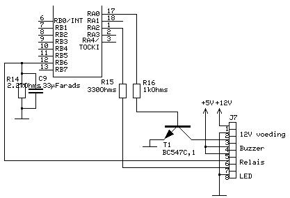 Alarm system circuit: the code lock