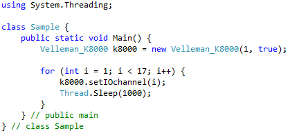 Minimal code to output the LEDs