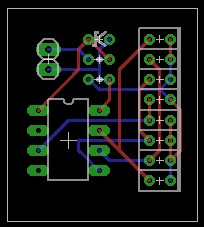 Screenshot of a possible PCB layout