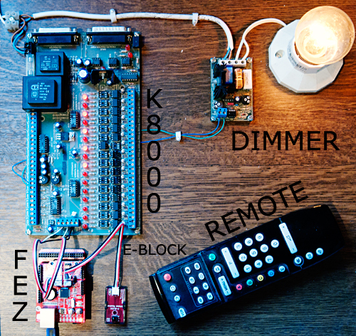 Picture of my K8000 testing board