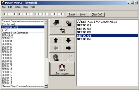 Screenshot of the Power WinPLC software